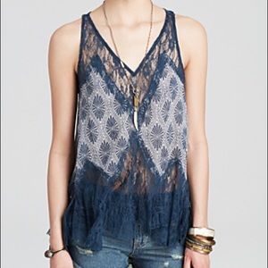 NWT Free People Printed Cami Bell Trapeze, Small